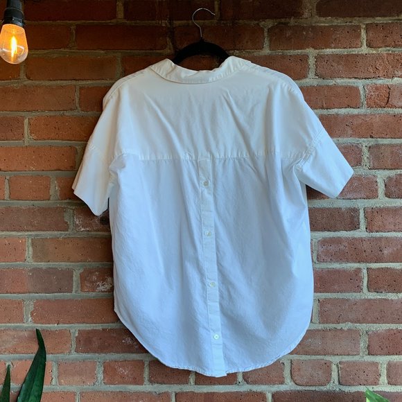 Madewell Courier Button-Back Shirt in Pure White - Picture 6 of 8